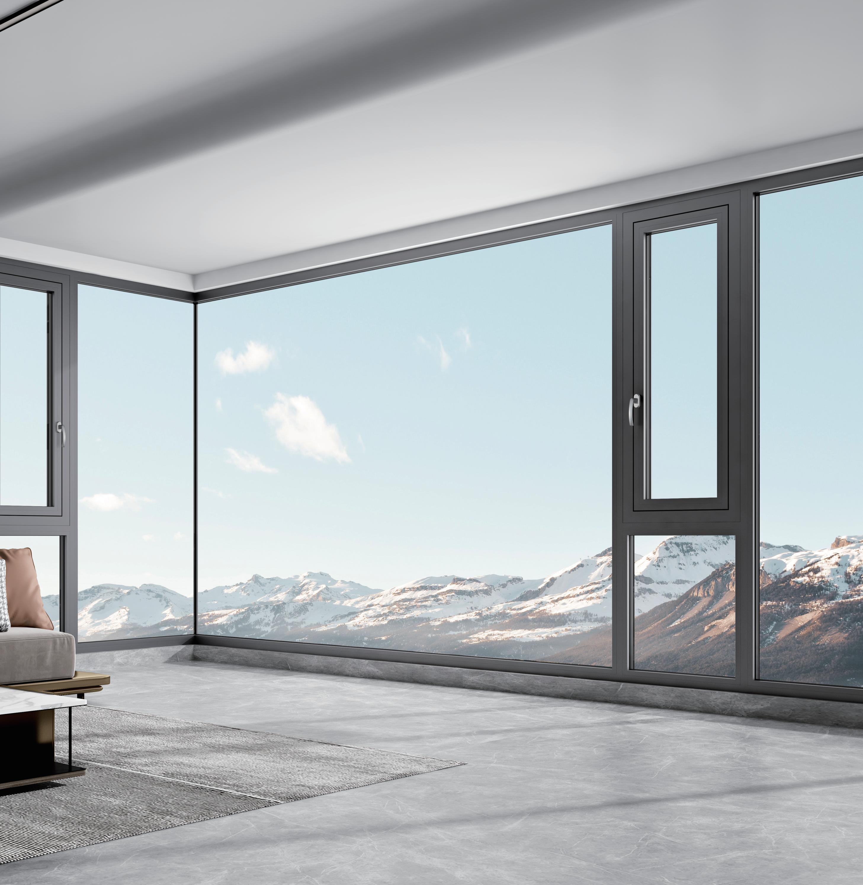 Corner aluminium window system