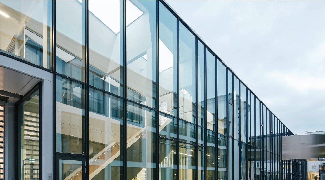 Glazed steel facade project reference