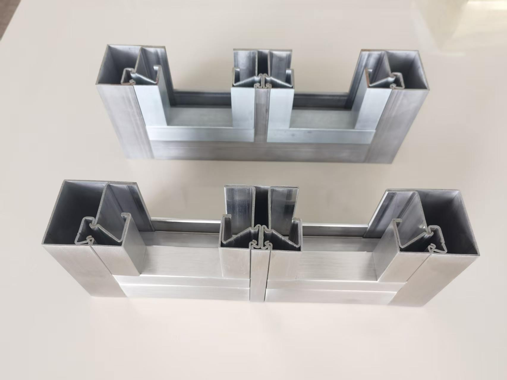 Paired steel profile system sections
